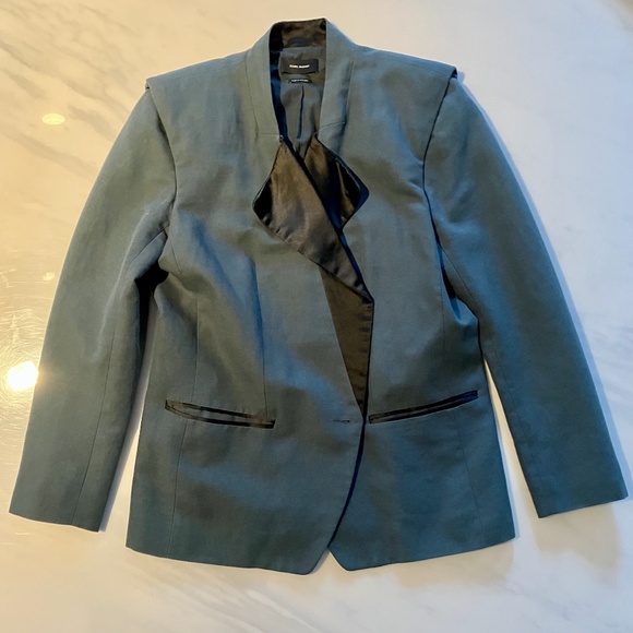 Isabel Marant is Linen Jacket w/ Black Satin Lapels 44 10 12 L - Picture 1 of 7